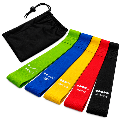 SET DE BANDAS ELASTICAS x5 EN TELA