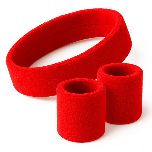 CR-502 SET DE BANDAS PARA SUDOR ROJO