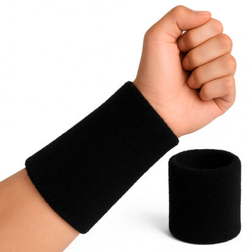 CR-500 PULSERA PARA EL SUDOR ANCHA NEGRO