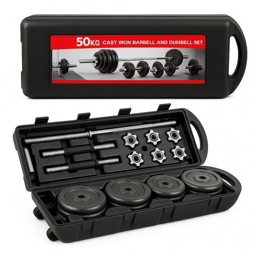 CR-539 SET DE PESAS 50 KILOS NEGRO