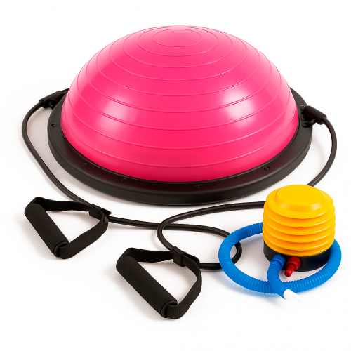 CR-638 BALON BOSU CON BANDAS 58 CM ROSADO