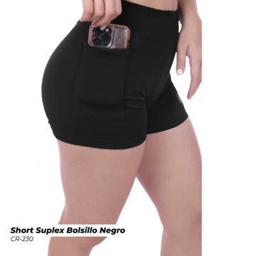 CR-230 SHORT SUPLEX BOLSILLO NEGRO