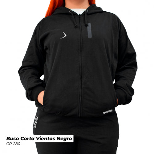 CR-280 BUSO UNISEX CORTA VIENTO NEGRO