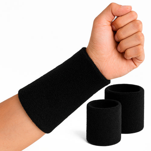 CR-501 PULSERA PARA EL SUDOR DOBLE NEGRO