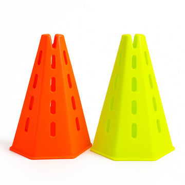 CR-187 CONO EXAGONAL CON HUECOS 32 M NARANJA / VERDE