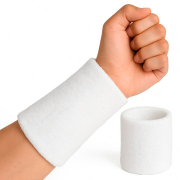 CR-500 PULSERA PARA EL SUDOR ANCHA BLANCO