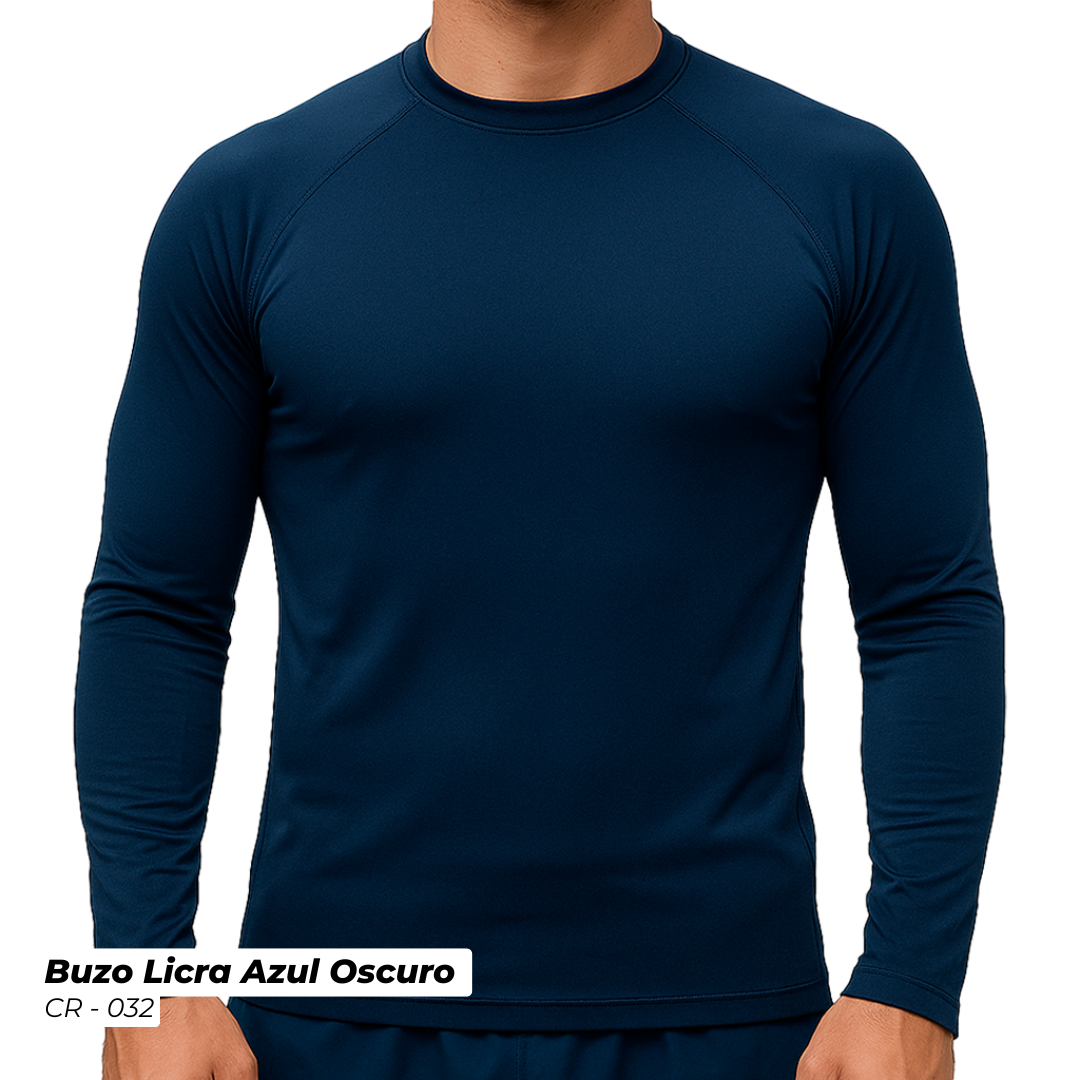 CR-032 BUZO LICRA AZUL OSCURO