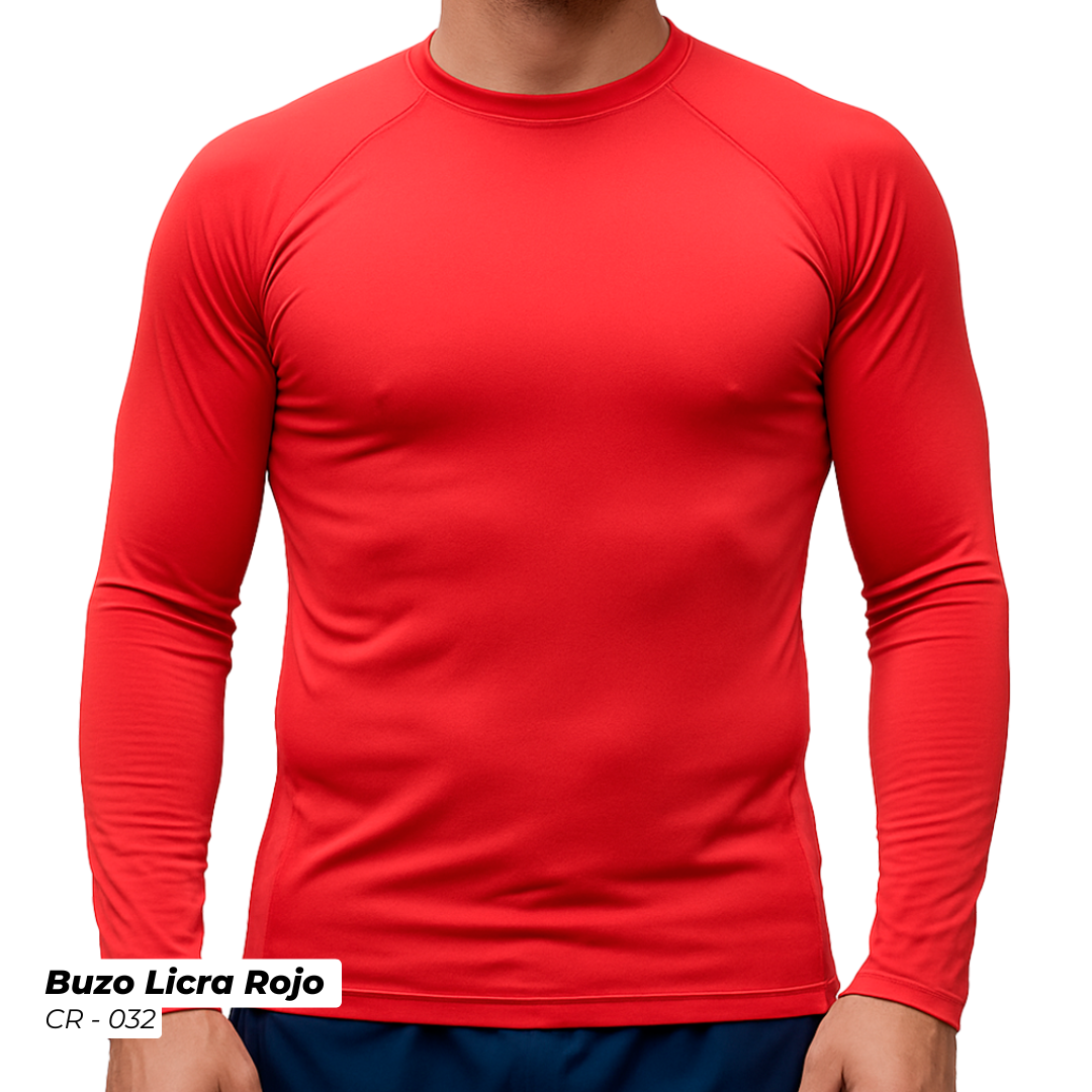 CR-032 BUZO LICRA ROJO