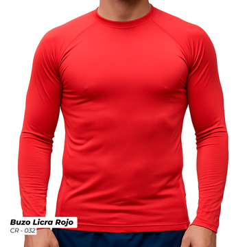 CR-032 BUZO LICRA ROJO