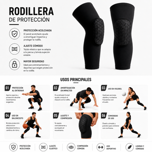 PAR RODILLERA DE PROTECCION TERMOFORMADA MULTIUSOS