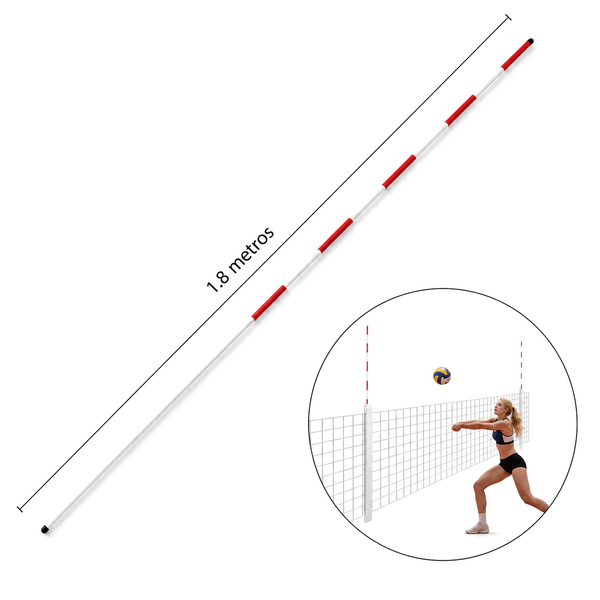 ANTENA PARA VOLEIBOL EN FIBRA DE VIDRIO CON CINTA 1.8 MT