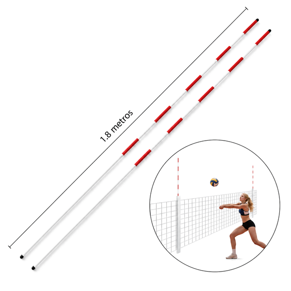 ANTENA PARA VOLEIBOL EN FIBRA DE VIDRIO CON CINTA 1.8 MT