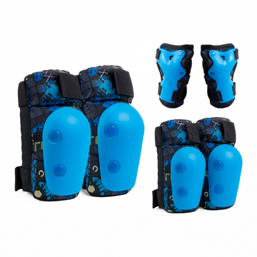 CR-506 SET DE PROTECCION PARA PATINAJE AZUL