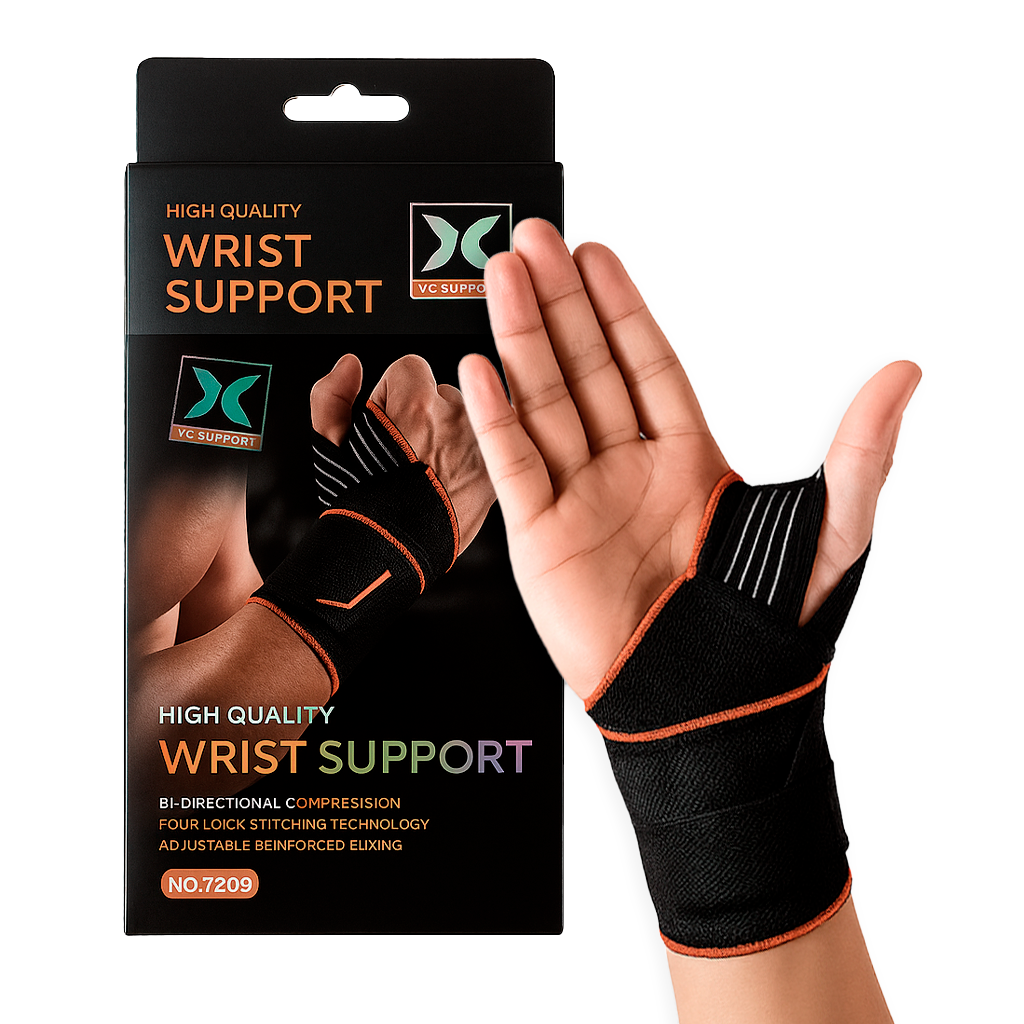 CR-611 MUÑEQUERA ORTOPEDICA CON SOPORTE DE PULGAR NEGRO