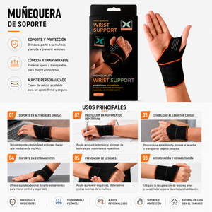 MUÑEQUERA ORTOPEDICA CON SOPORTE DE PULGAR