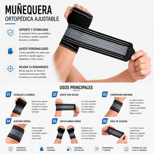 MUÑEQUERA SOPORTE DE PALMA AJUSTABLE