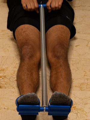 FORTALECEDOR DE ABDOMEN DE DOBLE RESORTE 35 CM